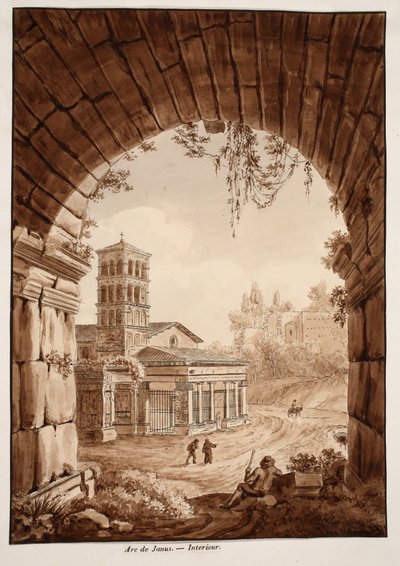 Interior of the Arch of Janus, 1833 by Agostino Tofanelli